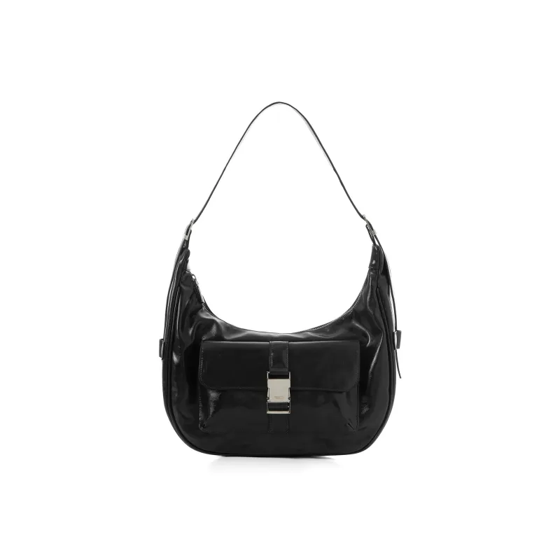 SQUARE Line Cow Leather Shoulder Bag Tubas Women's-0