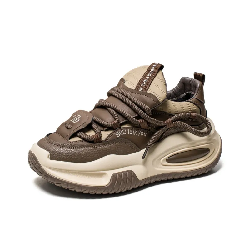SOURCE Anti Slip And Wear Resistant Breathable Low Top Chunky Sneakers Men's-4