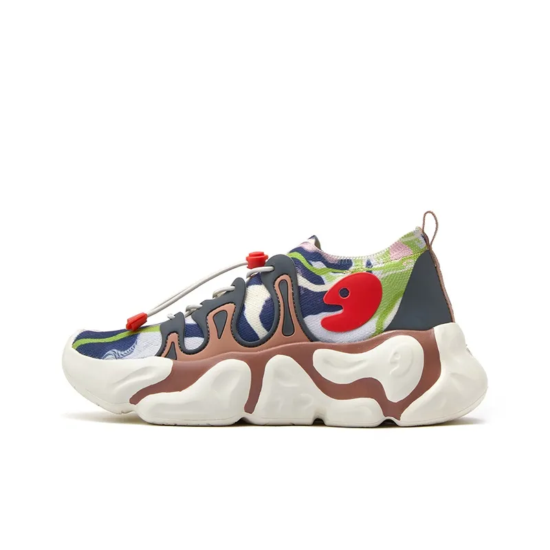 U.IN Painted Travel Shoes Low Top Chunky Sneakers Unisex-12