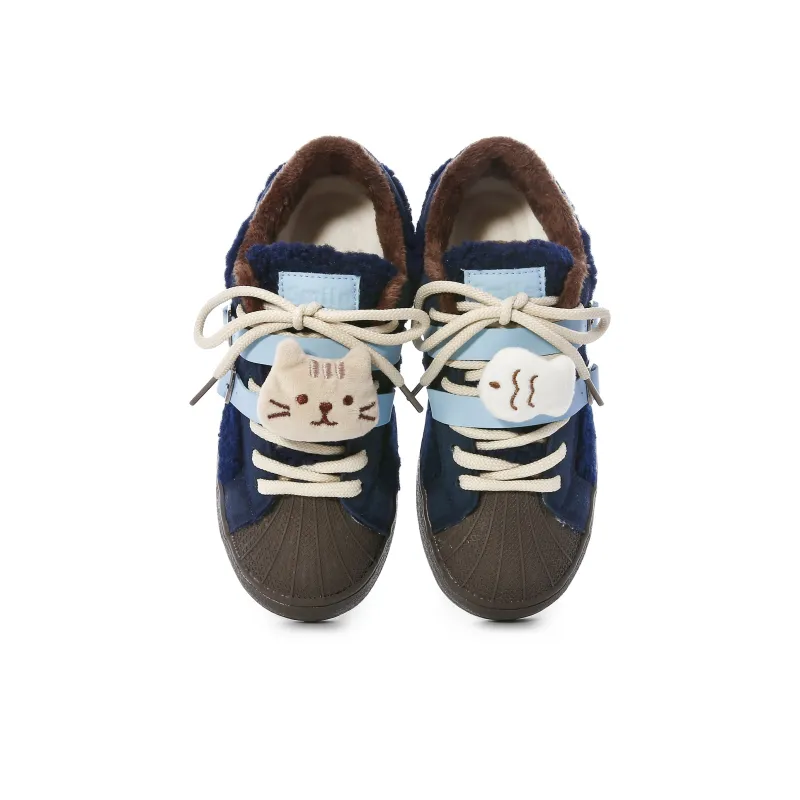 Lovely You Warm Wear-Resistant Lightweight Low-Top Skateboard Shoes Women's-19