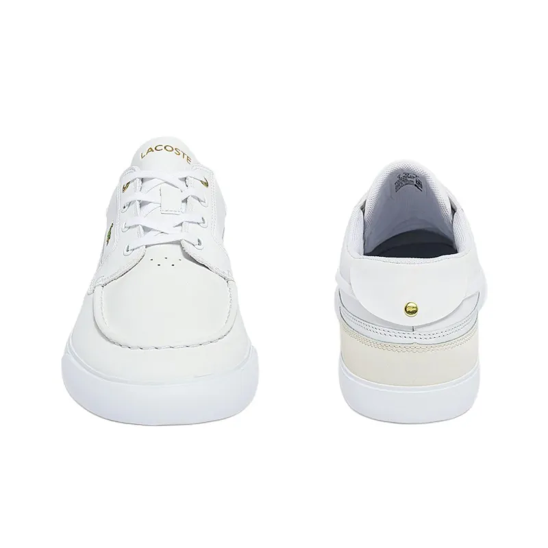 LACOSTE Bayliss Deck Slip-Resistant Low-Top Skateboard Shoes Men's White-4