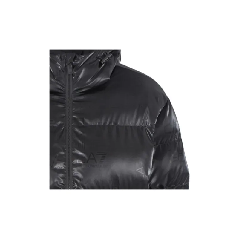 EMPORIO ARMANI Logo Printed Hooded Padded Jacket-6