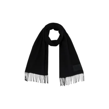 HUGO BOSS Wool Knit Scarves Women's Black