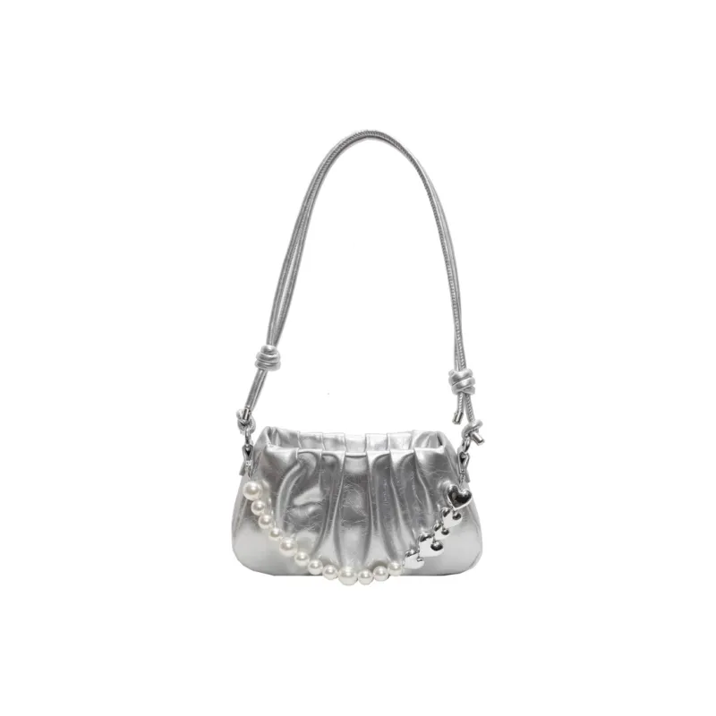 Yalu PU Crossbody Bag, Shoulder Bag Regular Women's Ecru/Silver/Black/Red/Coffee-3