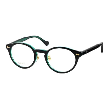 GUCCI Acetate Oval Eyeglass Frames Unisex Black