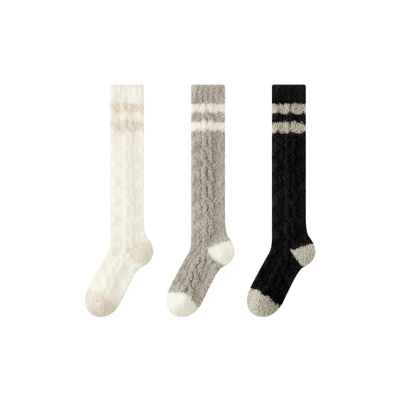 XXLLG Knee High Socks Women's 3 Pack-11