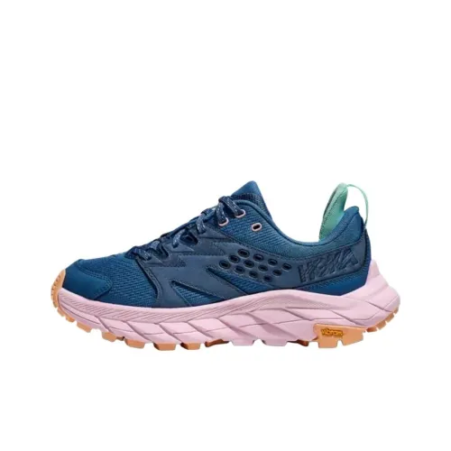 HOKA ONE ONE Anacapa Breeze Anti-Slip Wear-Resistant Low-Top Trekking Shoes Women's Blue Pink