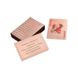 Rose Gold Foil Plaid Pink Poker Card