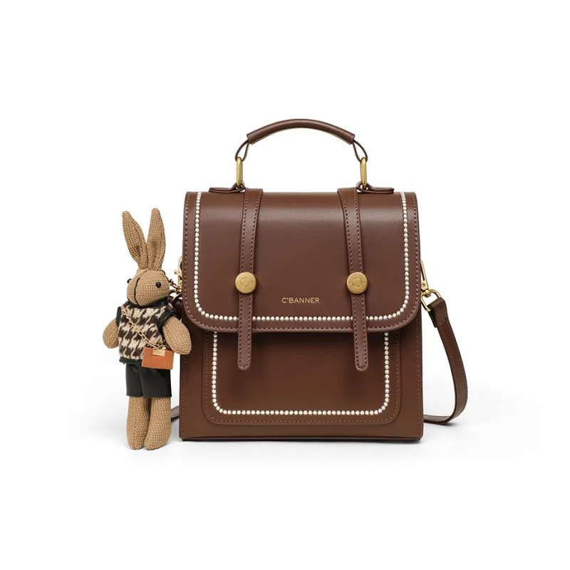 C°BANNER Cow Leather Backpack Regular Women's Black-3