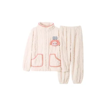 Lanza Pajama Set Women's Lotus Color Little Rabbit