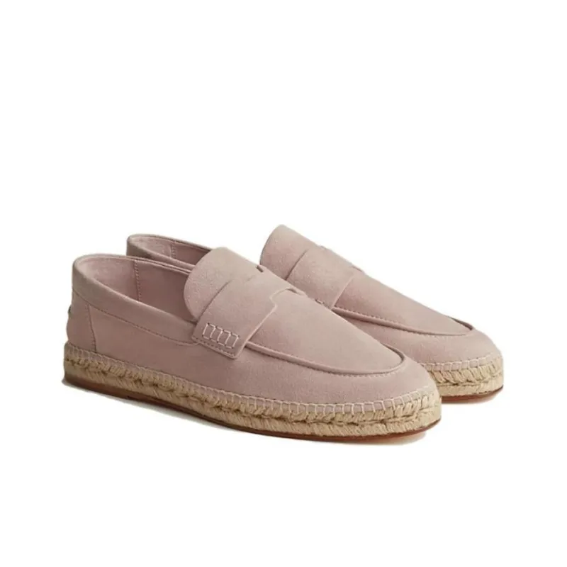 HERMES Trip Espadrilles Men's Pink-1
