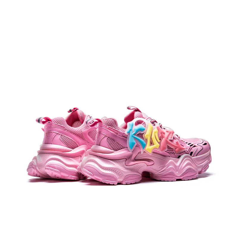 KUX Chunky Sneakers Women's Low Top Rainbow Pink-6