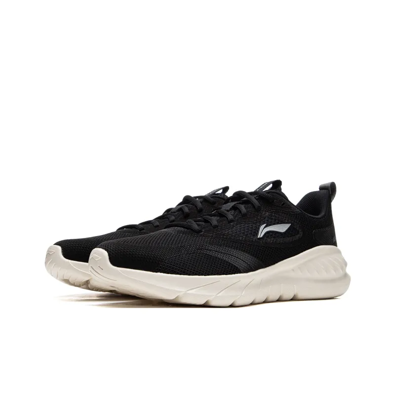 LiNing EasyFit Fle Anti-Slip And Wear-Resistant Breathable Low-Top Casual Running Shoes Men's Black White-3