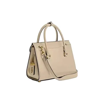 COACH Calfskin Briefcase, Handbag Medium Size Women's Ivory