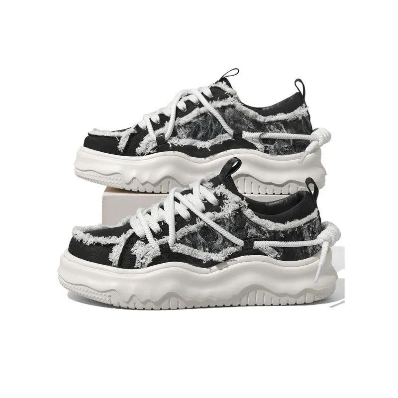 TCELLARS Anti Slip And Wear Resistant Lightweight Height Increasing Low Top Canvas Shoes Unisex-6