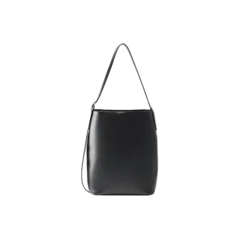 UNIQLO Synthetic Leather Shoulder Bag Unisex Black