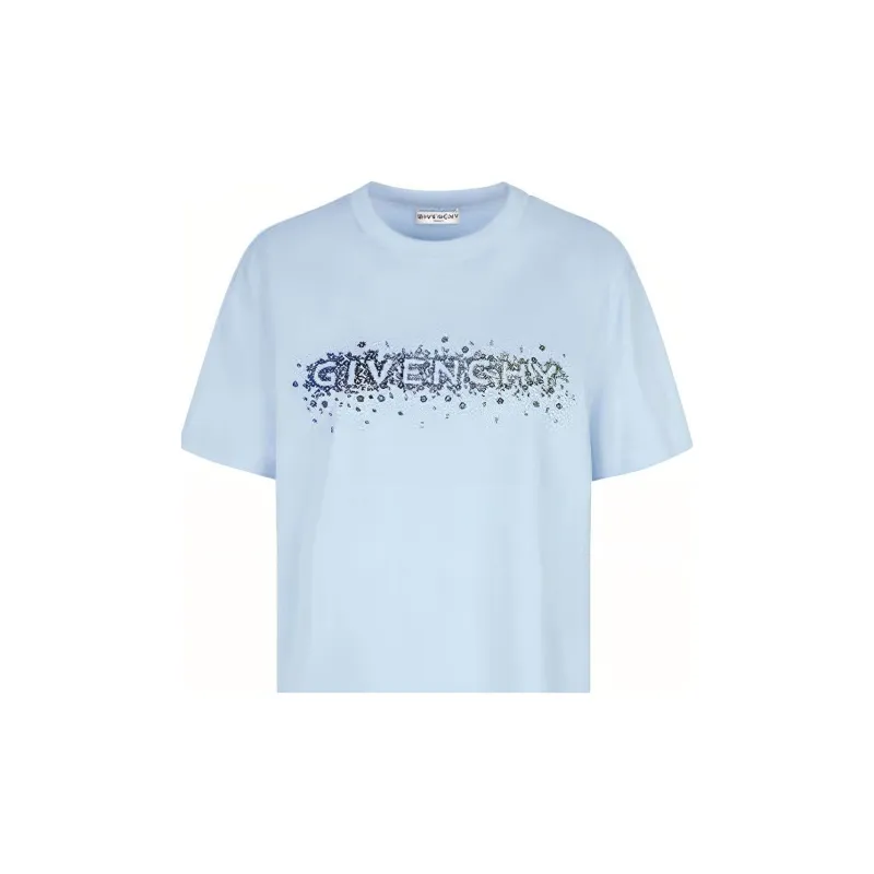 Givenchy T Shirts Women's Light Blue-5
