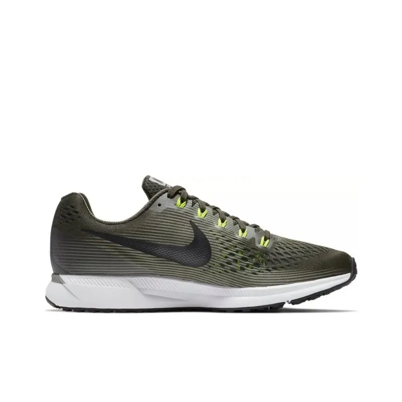 Nike Air Zoom Pegasus 34 Anti Slip Wear Resistant Low Top Casual Running Shoes Men's Green Black-1