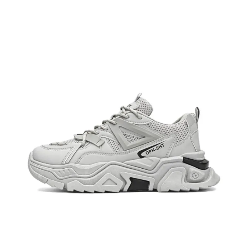 Topland Wear-Resistant Impact-Resistant Height Increasing Low-Top Chunky Sneakers Men's-0