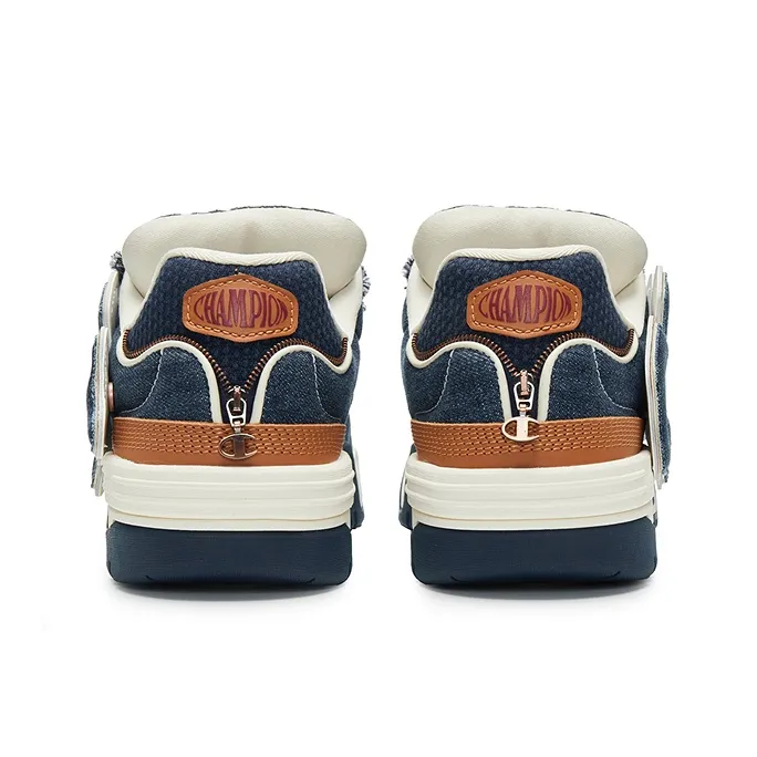 Champion Buckle Fun Coco Skate Low-Top Skateboard Shoes Men's Marine Blue/Eternal Blue-2