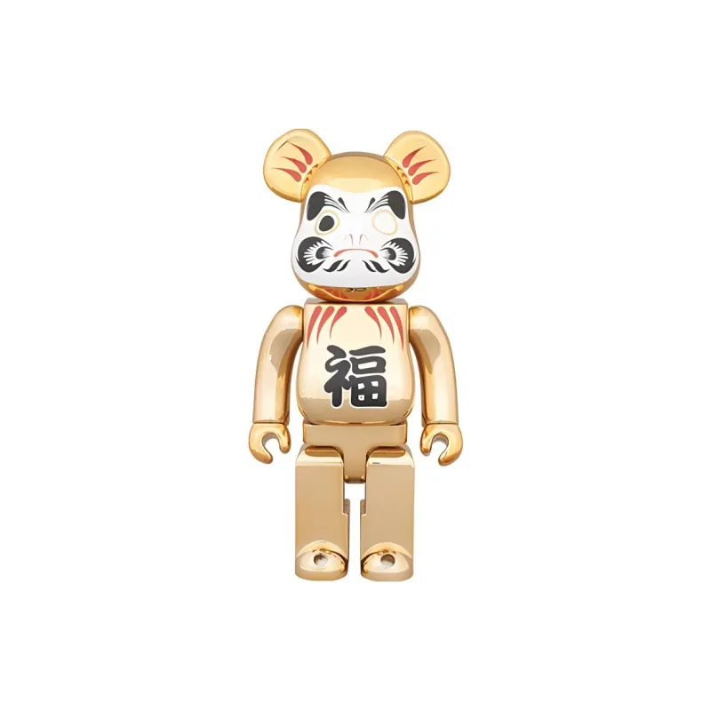 BE@RBRICK Dazzling Gold Plated Daruma Gold-0
