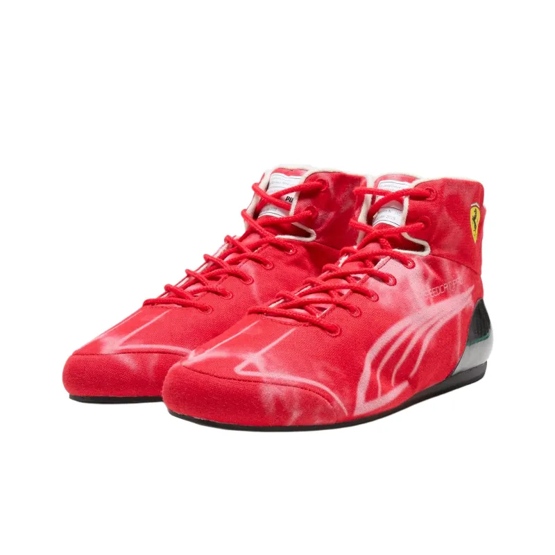 PUMA Scuderia Ferrari Anti Slip Wear Resistant Mid Top Training Shoes Men's Red-2