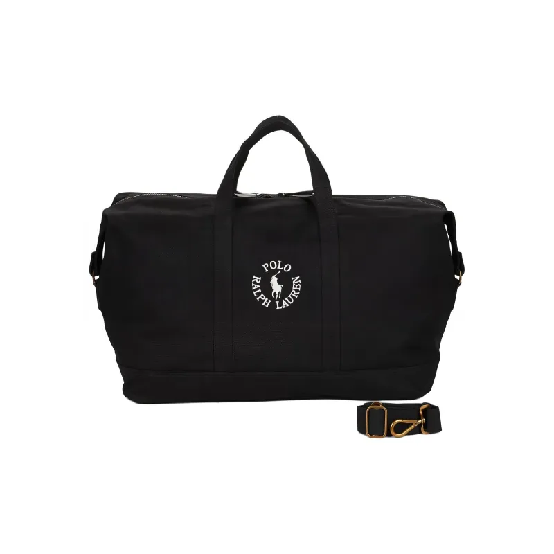 Polo Ralph Lauren Canvas Bag, Portable One Shoulder Travel Bag Men's Black-0