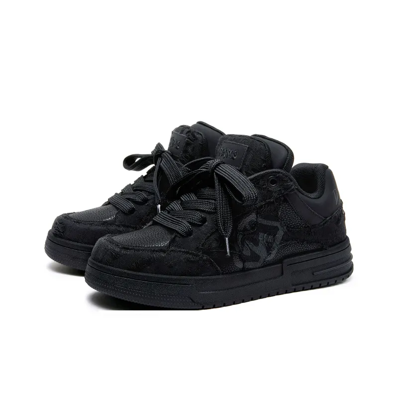 MQMS Skateboard Shoes Unisex Low Top Gray/Black-2