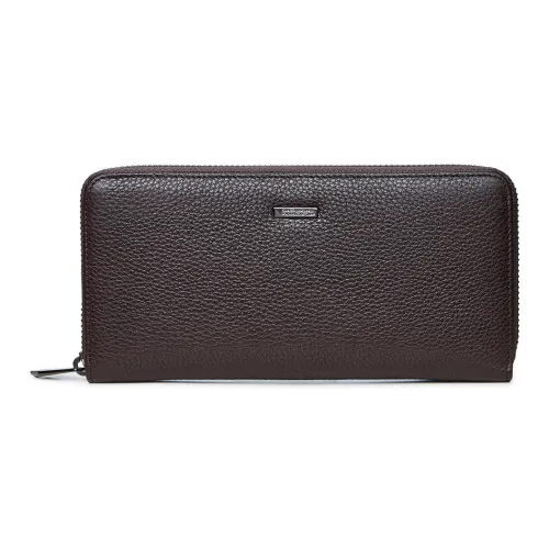 SANTA BARBARA POLO & RACQUET CLUB Cow Leather Clutches Wallets Men's Black/Coffee/Blue