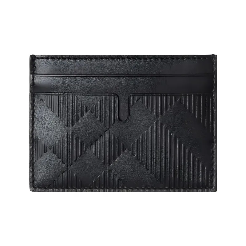 Burberry Calfskin Card Holder Men's Black-1