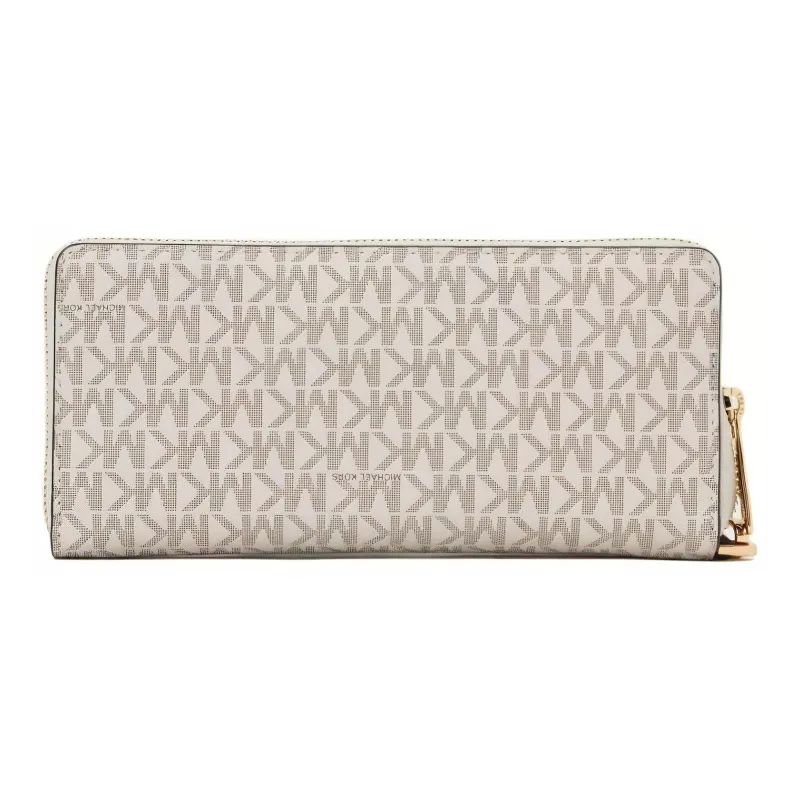 MICHAEL KORS Jet Set Coated Canvas Wallet Tubas Women's Vanilla White-2