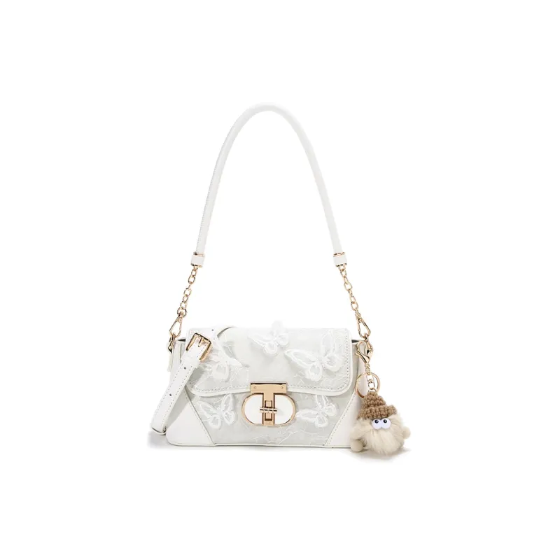 Carit&Koty Polyurethane Synthetic Leather Handbag Shoulder Bag Crossbody Bag Medium Size Women's Pink White Black-1