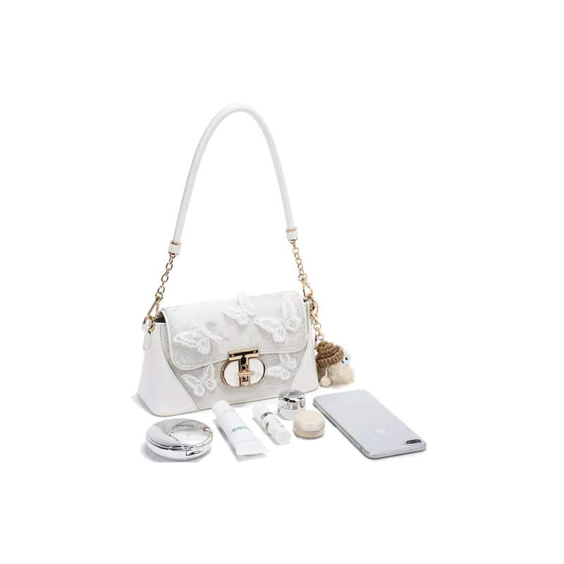 Carit&Koty Polyurethane Synthetic Leather Handbag Shoulder Bag Crossbody Bag Medium Size Women's Pink White Black-4