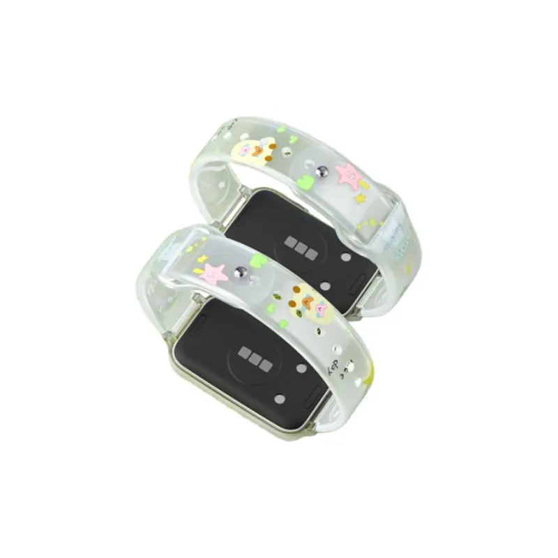 CHUANGYIDA Red Beige Compatibility Watch Band 150~190mm Silicone Material-6