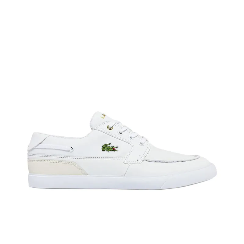LACOSTE Bayliss Deck Slip-Resistant Low-Top Skateboard Shoes Men's White-1