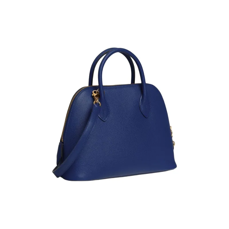 HERMES Bolide Epsom Calfskin Bowling Bag Crossbody One Shoulder Handbag Women's 73 Bleu Saphir Sapphire Blue-2