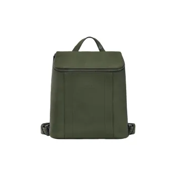 LONGCHAMP Calfskin Backpack Medium Size Women's Khaki