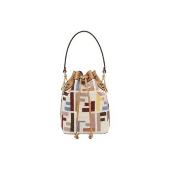 FENDI Mon Tresor Canvas Bucket Bags Shoulder Bag Crossbody Bag Handbag Mini Women's Multicolor