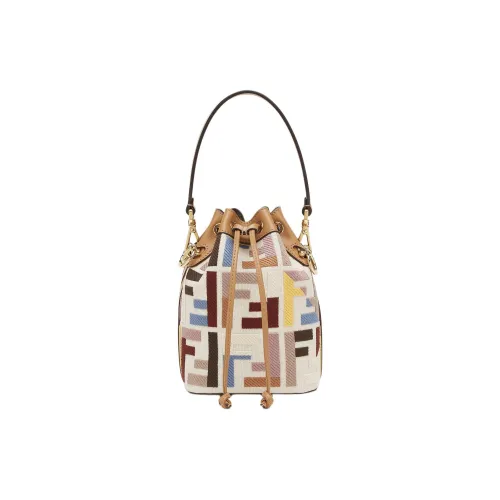FENDI Mon Tresor Canvas Bucket Bags Shoulder Bag Crossbody Bag Handbag Mini Women's Multicolor