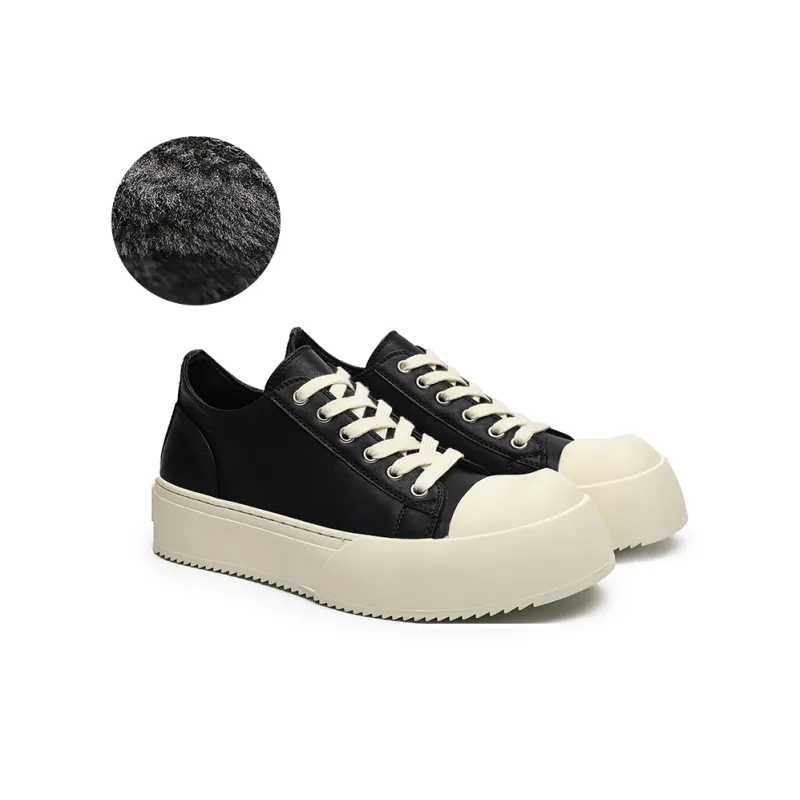ΛOLUNKΛ Slip-Resistant Cushioning Low-Top Skateboard Shoes Unisex Black-9