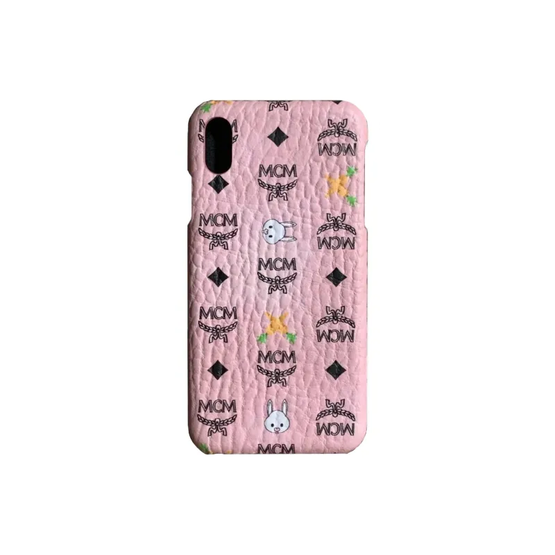 MCM Coated Canvas Material Rabbit Carrots Phone Cases Compatibility With IPhone XS Max-0