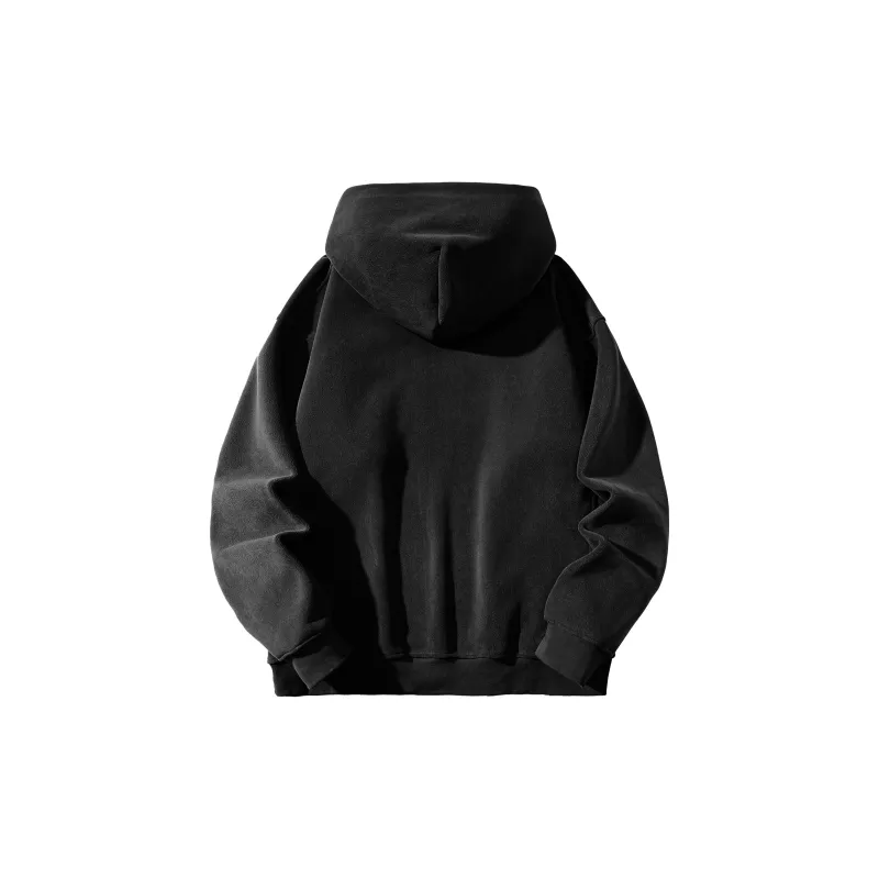 ZMOH Plain Net Series Hoodie Unisex Couple's-9