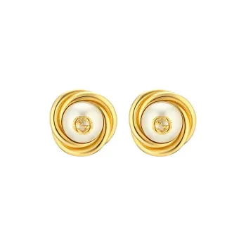GUCCI Pearl Earrings Women's Gold