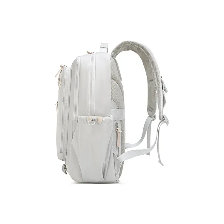 Almost Bear Polyester Backpack Computer Backpack Large Size Unisex Classic Black/White Sand Gray-8