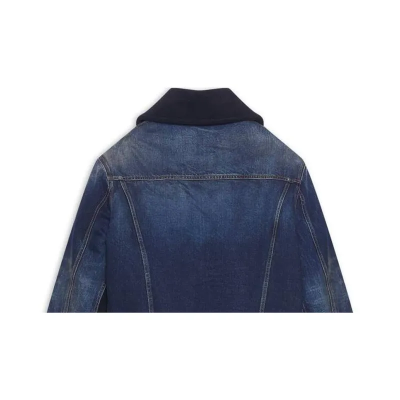 Balenciaga FW22 Cropped Coats Loose Fit Style Women's Blue-5