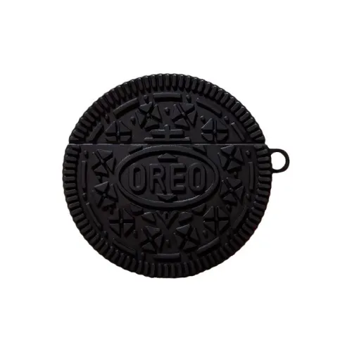BYZ AirPods Silicone Black Biscuit Silicone Headphone Case Compatible With Apple AirPods Protective Case