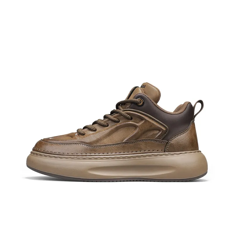 G.N.SHIJIA Anti-Slip Wear-Resistant Water-Resistant Lightweight Height Increasing Warm Low-Top Casual Shoes Men's-0