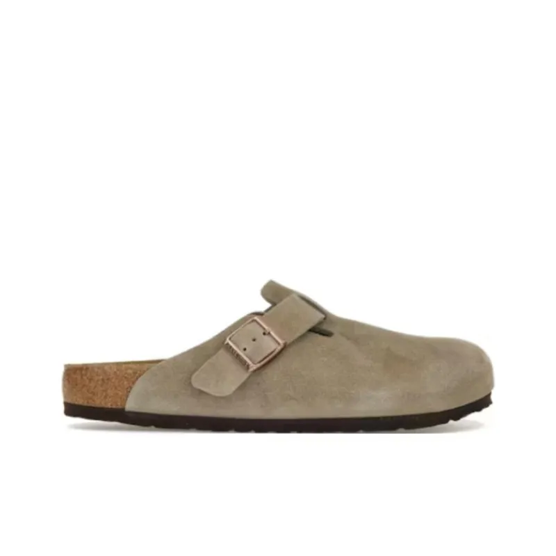 Birkenstock Boston Suede Leather Sandals 'Taupe'-1