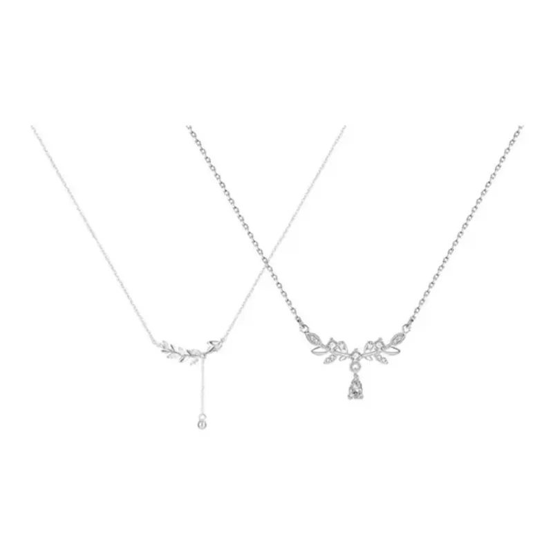 COPI Alloy Bay Laurel Leaf Necklace Women's-5