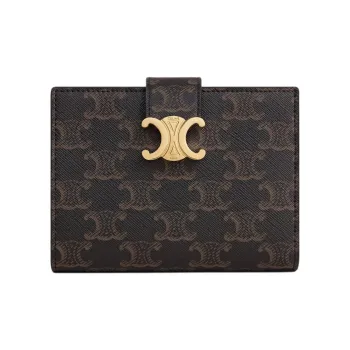 CELINE VictoireTriomphe Canvas Wallet Women's Brown